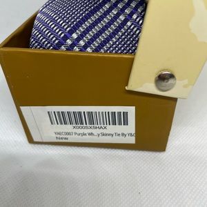 COPY - Y&G Fashion Of The Moment Purple…White Men Necktie  Skinny